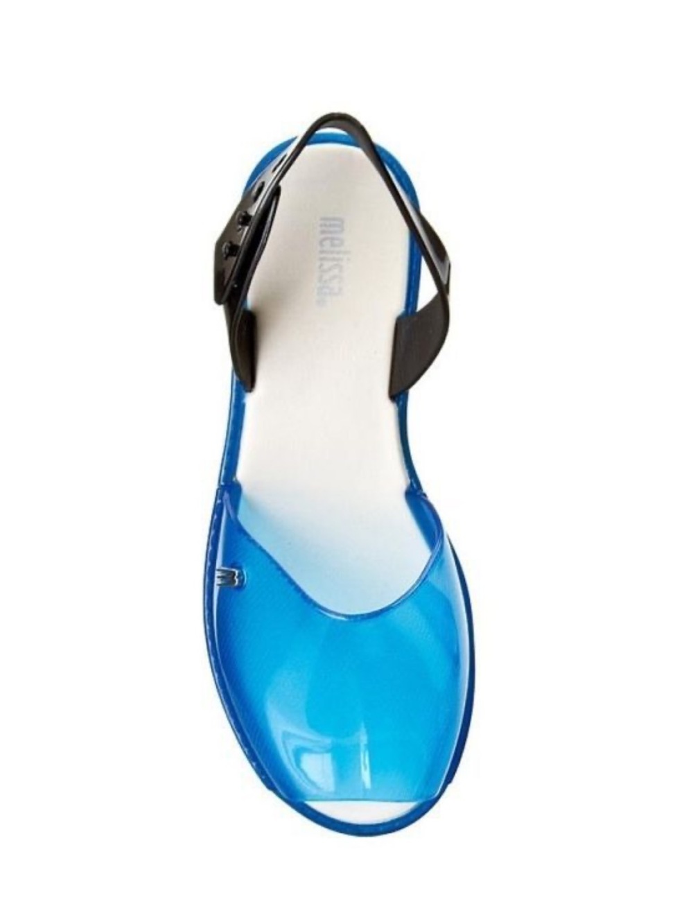 Melissa Women’s Blue Translucent Jelly Open-Toe Ankle-Strap Sandal Size 7